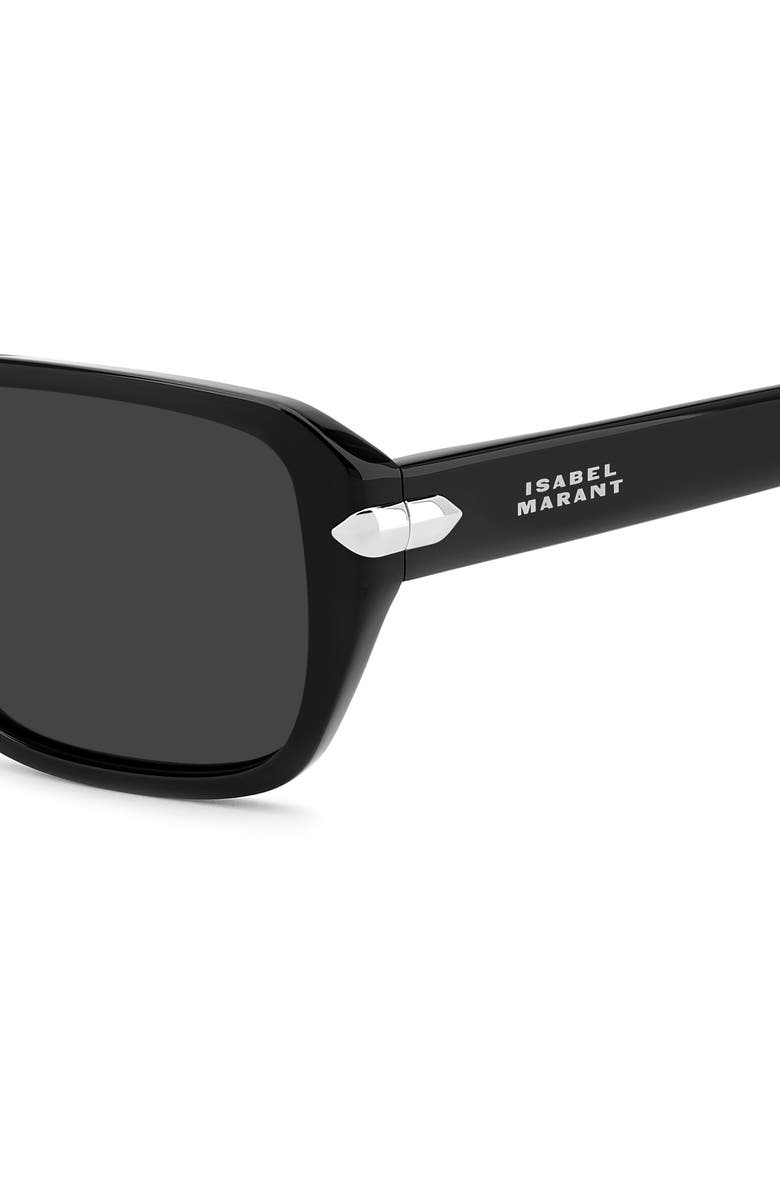 Isabel Marant 58mm Rectangular Sunglasses, Alternate, color, Black/ Grey