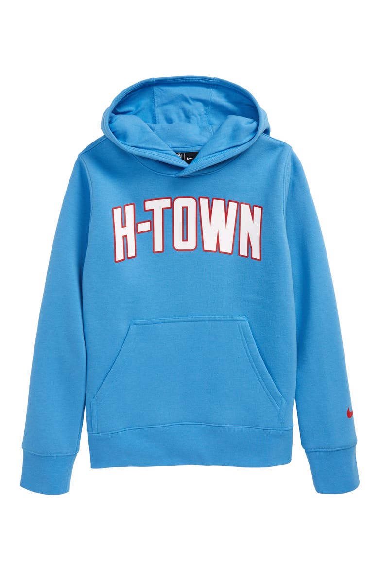Kids' NBA Houston Rockets City Hoodie, Main, color, COAST