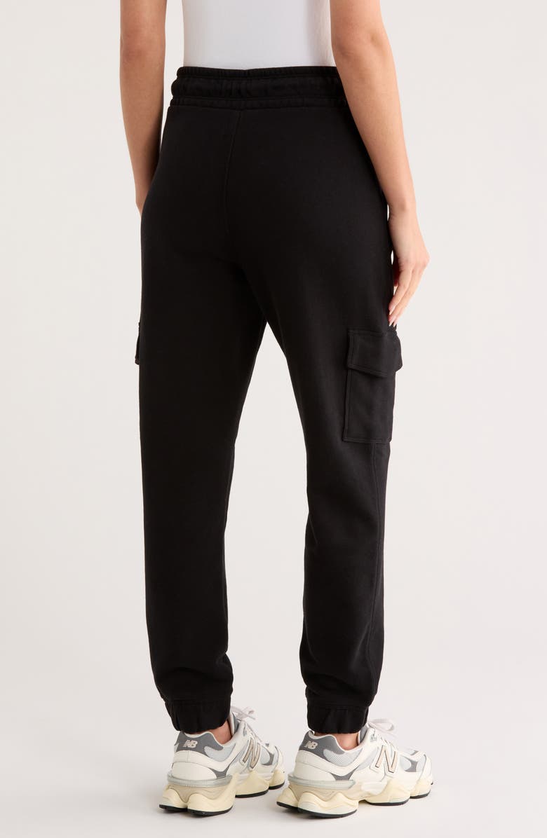 DKNY Embroidered Logo Slim Fit Cargo Joggers, Alternate, color, Black