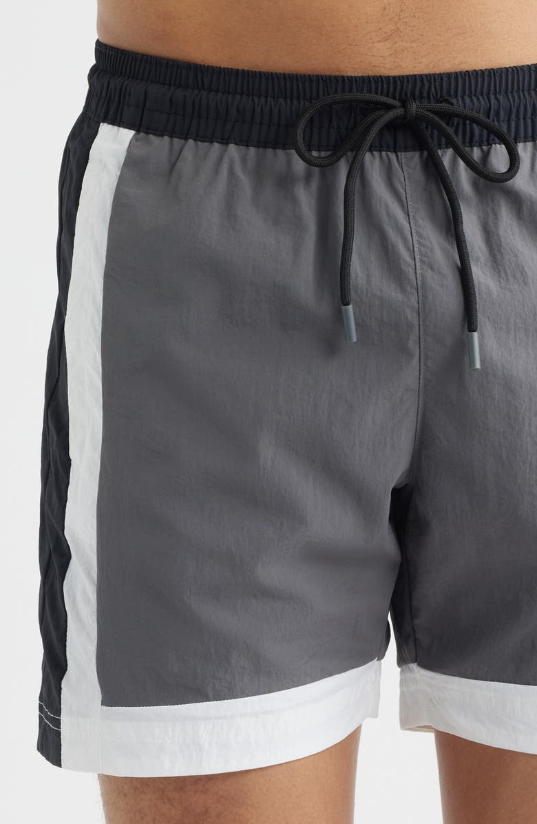 BOSS Remy Sim Trunks, Alternate, color, Dark Grey