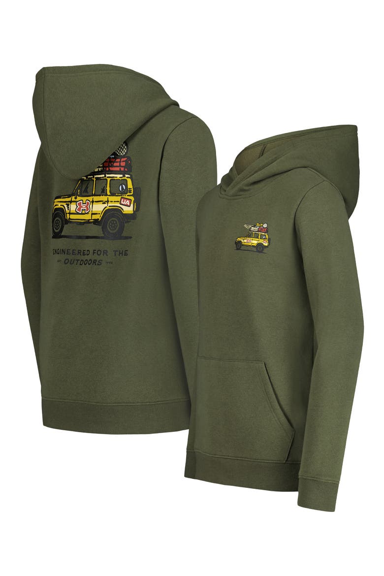Kids' Alpine Explorer Fleece Hoodie, Alternate, color, MARINE GREEN