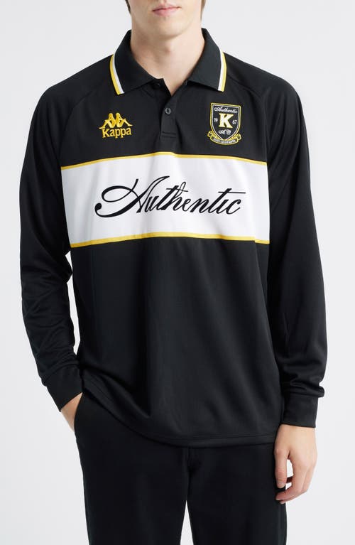 KAPPA Odran Authentic Soccer Shirt in Black - Yellow Spectra - White  product