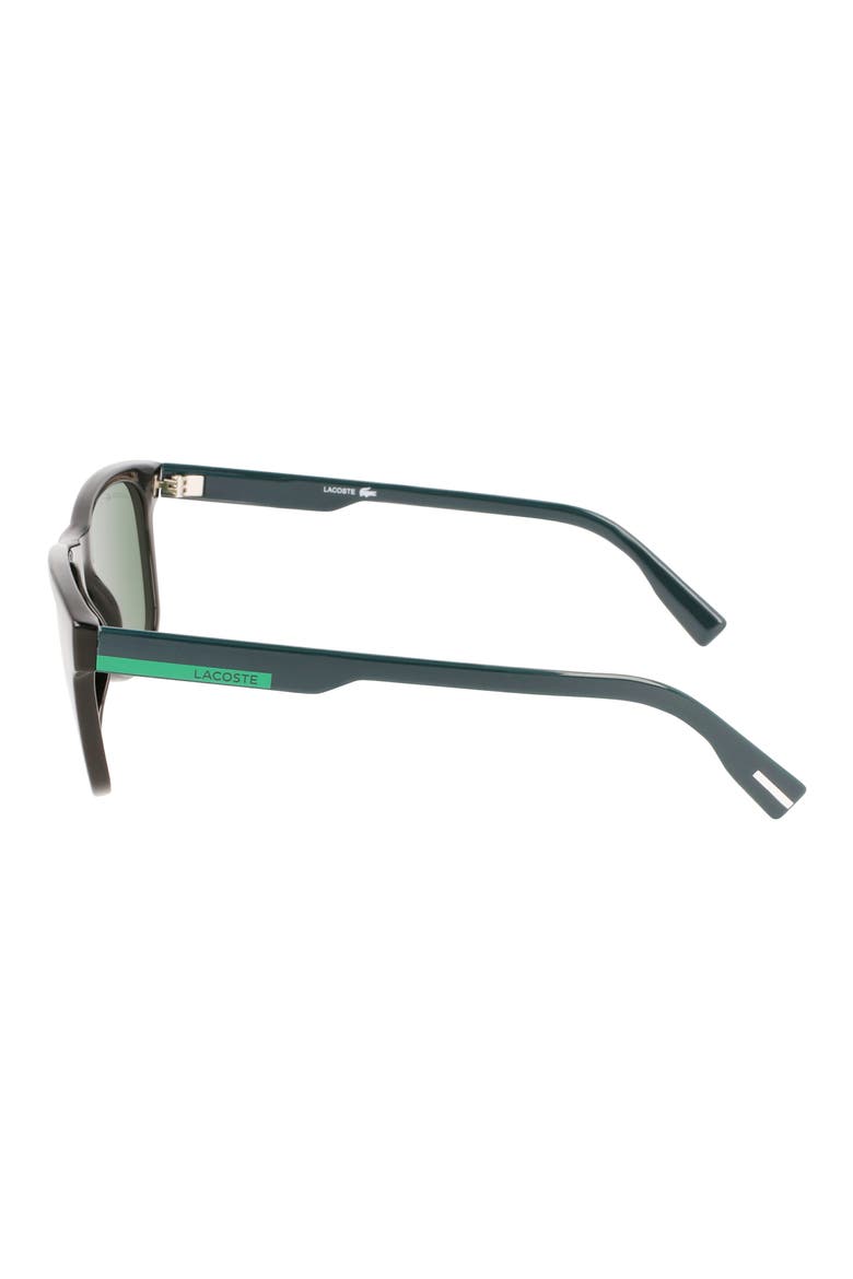54mm Modified Rectangular Sunglasses, Alternate, color, BLACK