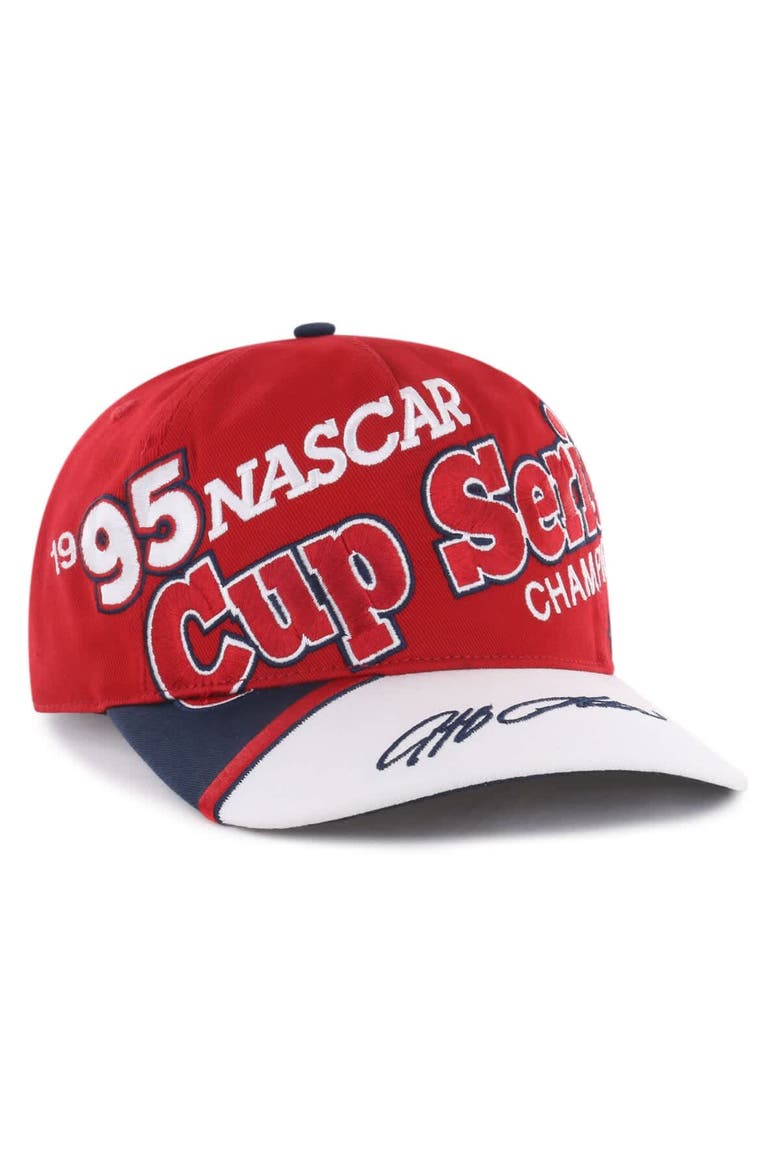 Men's '47  Red/White Jeff Gordon 1995 NASCAR Cup Series Champion Hitch Adjustable Hat, Main, color, Red