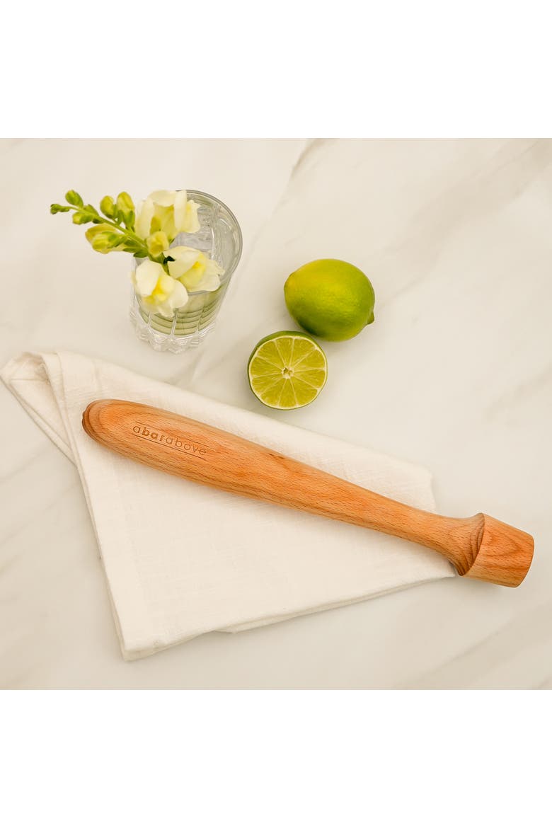 Wooden Cocktail Muddler, Alternate, color, Natural