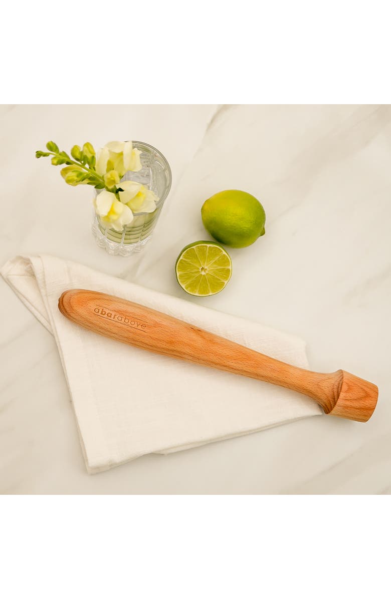 A Bar Above Wooden Cocktail Muddler, Alternate, color, Natural