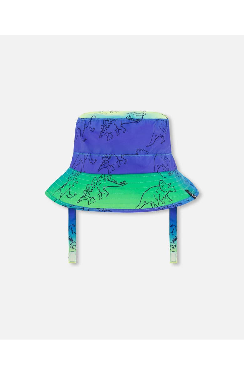 Deux par Deux Little Boy's Printed Beach Hat Vibrant Blue And Green Dino, Main, color, Vibrant Blue And Green Dino