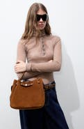 Tory Burch Romy Studded Leather Bucket Bag