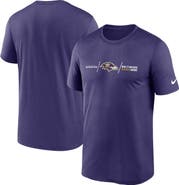 Nike Men's Nike Purple Baltimore Ravens Horizontal Lockup Legend T-Shirt