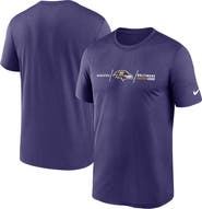 Nike Men's Nike Purple Baltimore Ravens Horizontal Lockup Legend T-Shirt