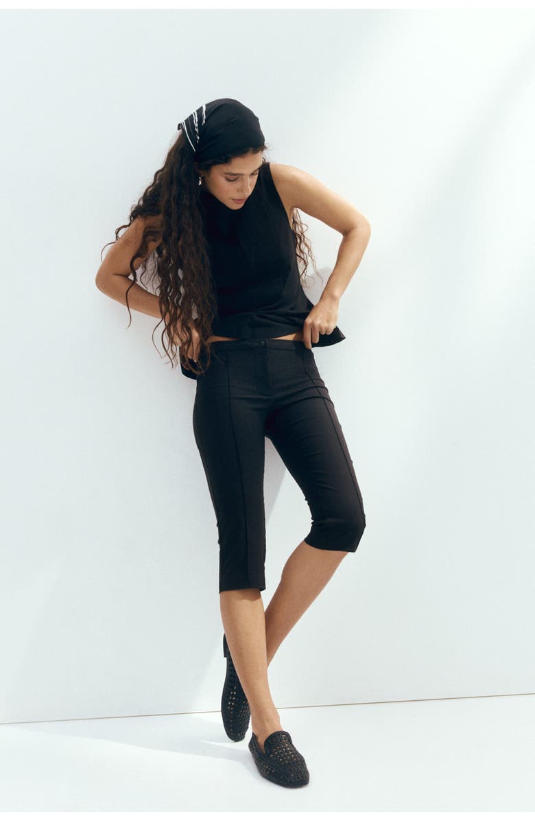 H&M Crease-leg Capri Trousers, Alternate, color,