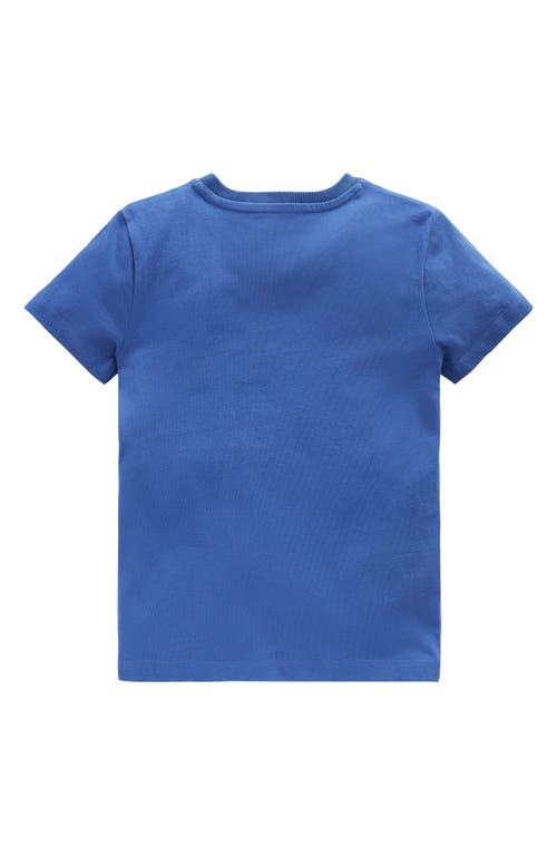 Mini Boden Kids' Lamb Superstitch Embroidered Cotton Graphic T-shirt In Bluejay Goat