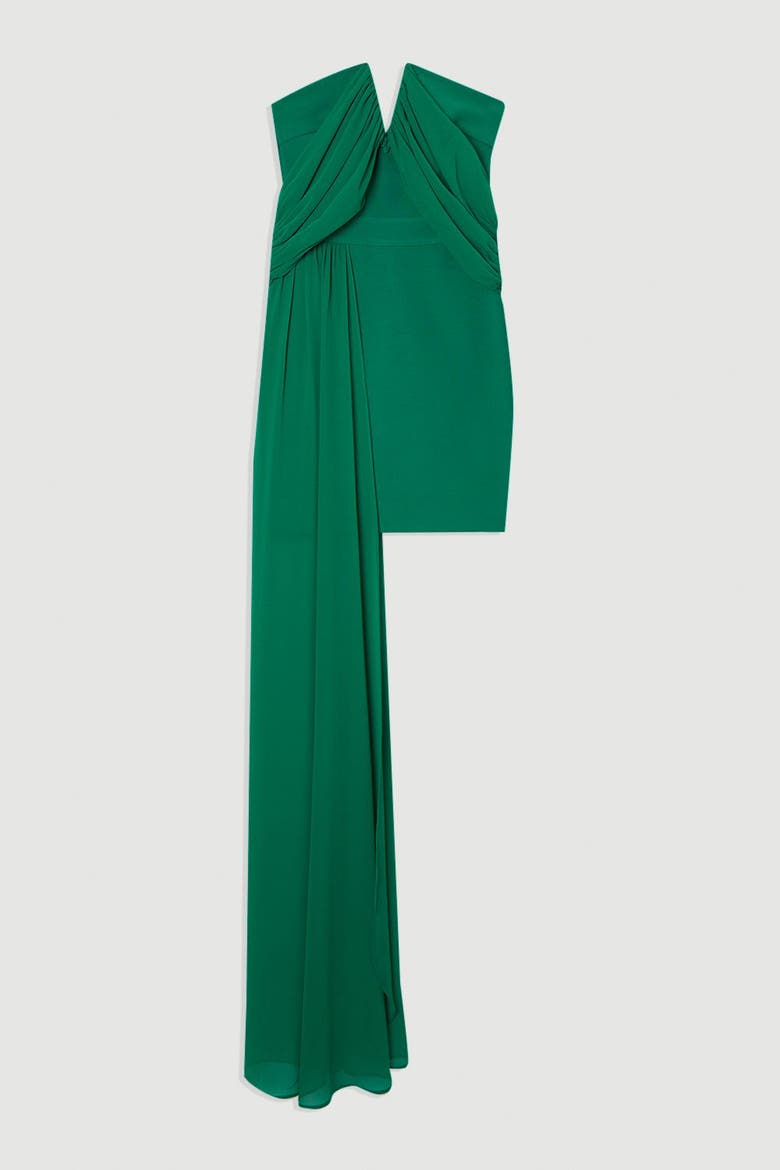 Figure Form Bandage Knit Bardot Dress, Alternate, color, Green