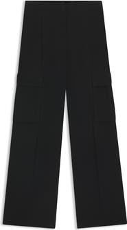 BOSS Tianamia Wide Leg Crepe Cargo Pants