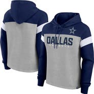 FANATICS Women's Fanatics Heather Gray/Navy Dallas Cowboys Bold Play Call Pullover Hoodie