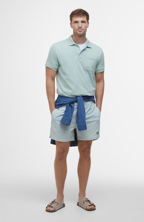 Shop Barbour Somerset Swim Trunks In Pale Apple Green