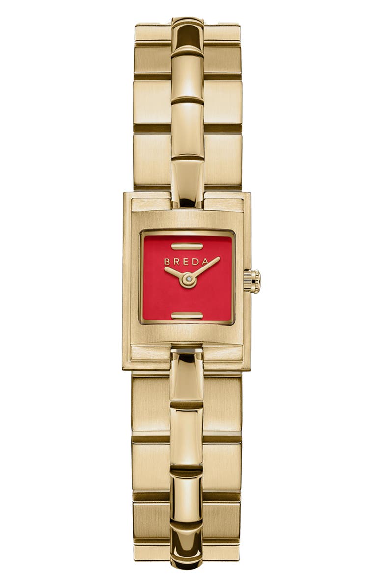 BREDA Relic Square Bracelet Watch, 16mm, Main, color, Gold