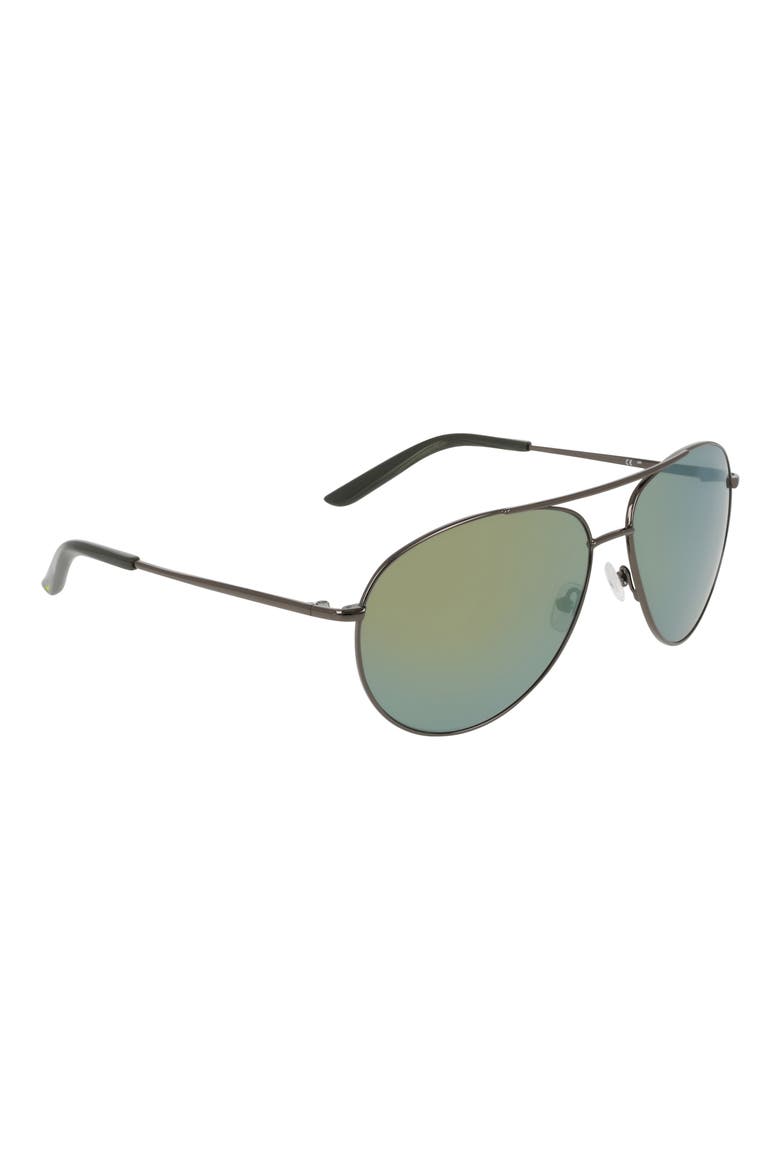 Chance 61mm Mirrored Aviator Sunglasses, Alternate, color, SATIN GUNMETAL / YELLOW MIRROR