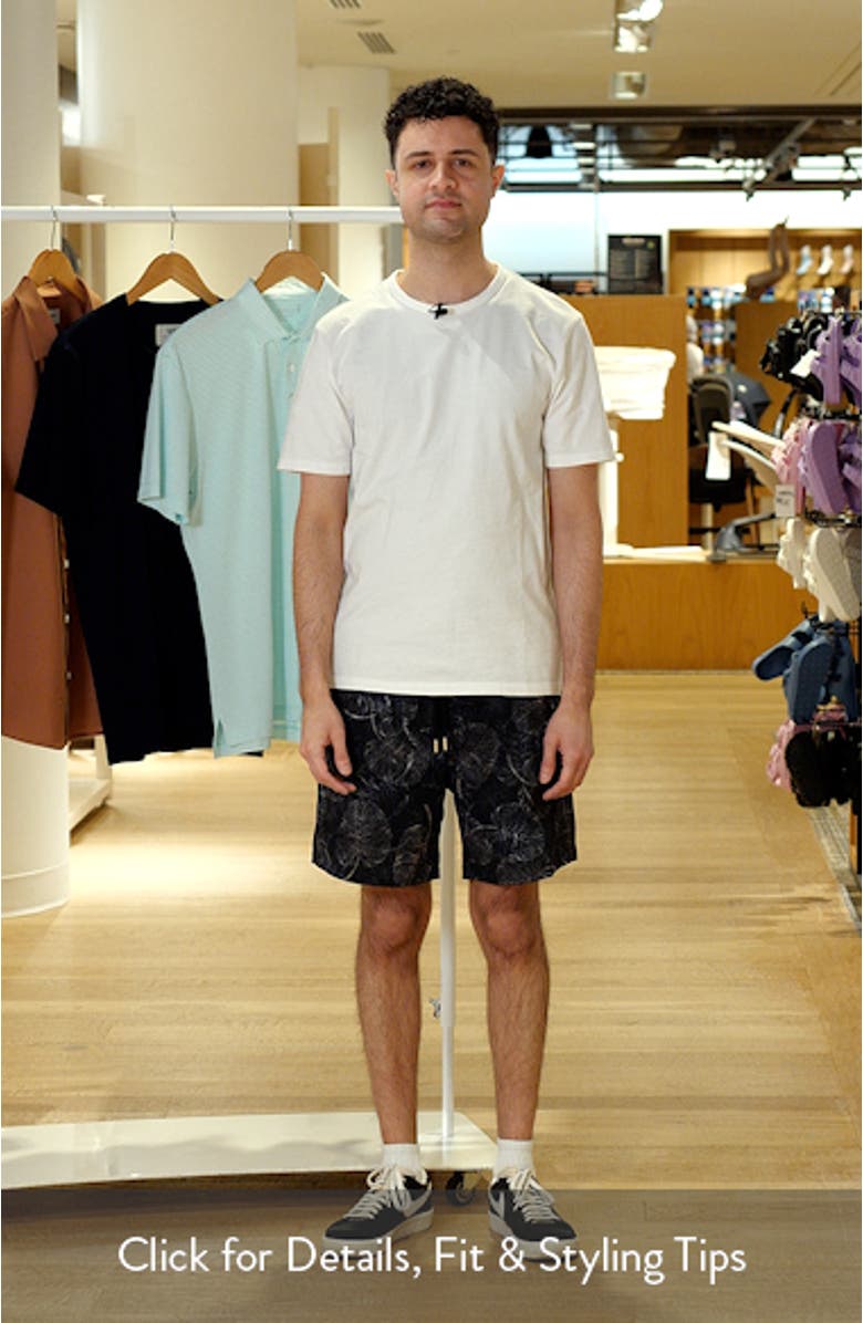 Jungle Monstera Print Swim Trunks, sales video thumbnail