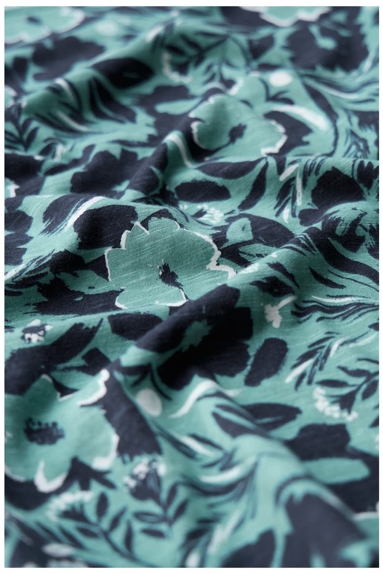 Tremayne Quay Floral Organic Cotton Top, Alternate, color, SUMMER SHADOWS SARDINE