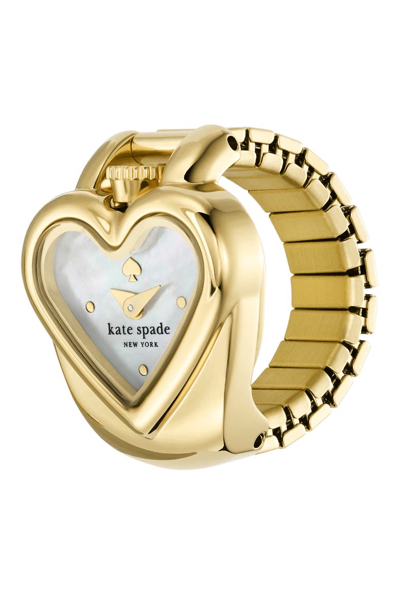 monroe heart ring watch, 21mm x 22mm, Alternate, color, GOLD