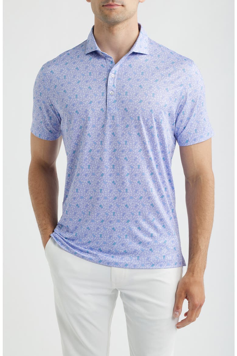 Island Cocktail Performance Jersey Polo, Main, color, VIOLA