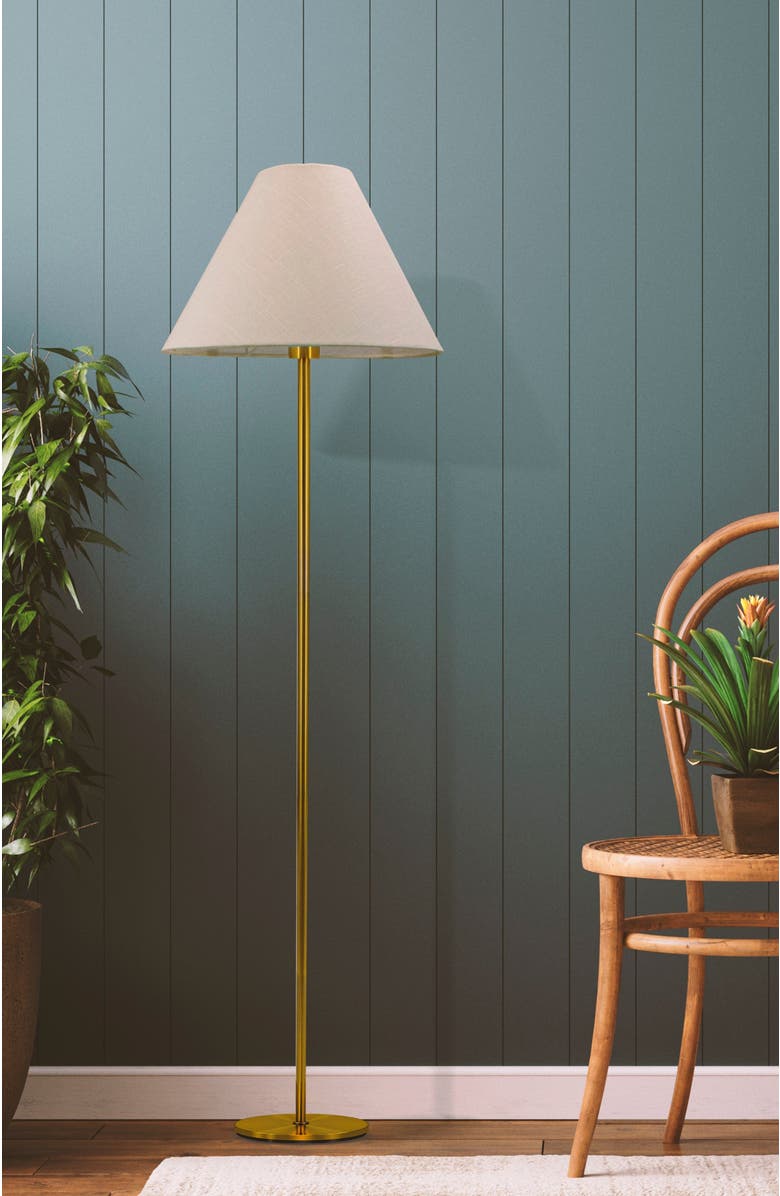 Brightech Mika 65" LED Classic Standing Floor Lamp with A-Line Traditional Open Shade, Bulb Included, Alternate, color,