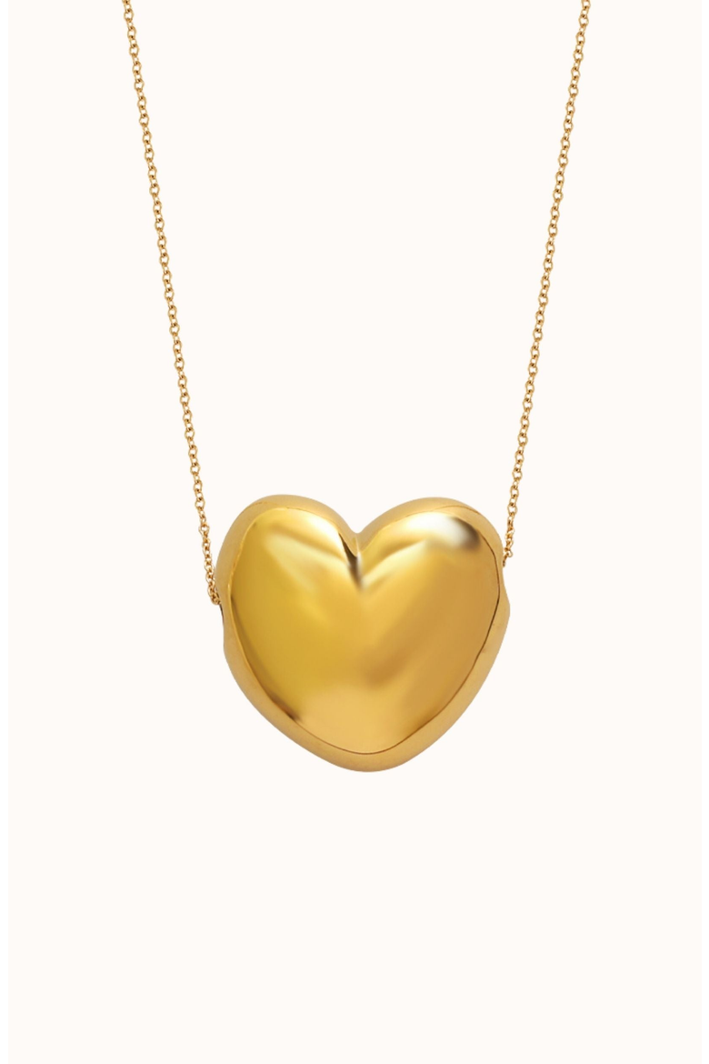 Heart Necklace, Alternate, color, Gold