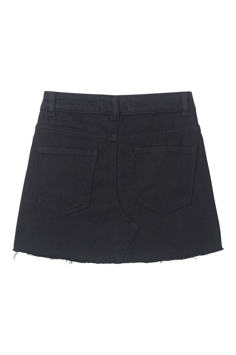 Cutoff Black Denim Skirt, Alternate, color, JET SET