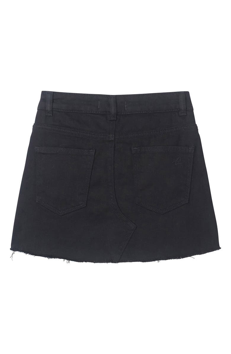 DL1961 Cutoff Black Denim Skirt, Alternate, color,