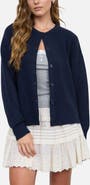 Blu Pepper Ribbed Crewneck Cardigan