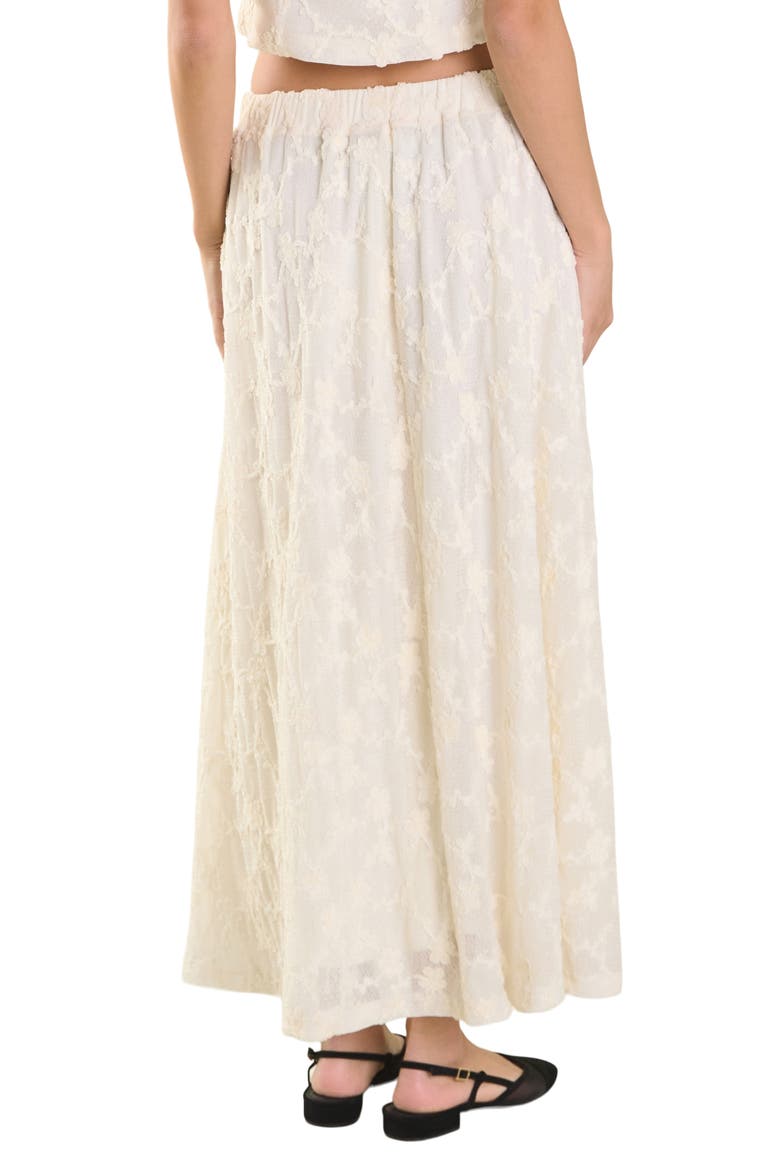 Floral Embroidered Maxi Skirt, Alternate, color, OFF WHITE