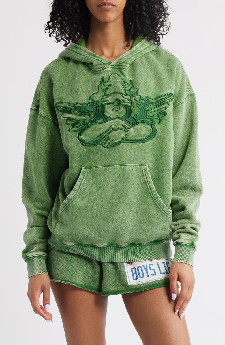 BOYS LIE Just Fore You Racer Graphic Hoodie, Main, color, 