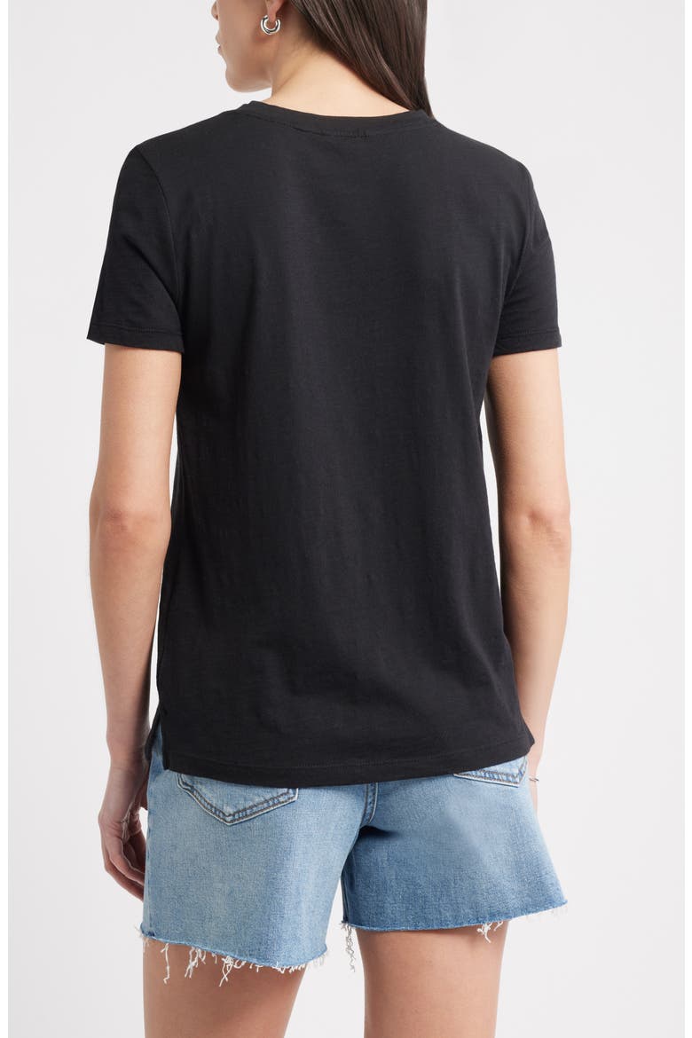 Cotton & Modal T-Shirt, Alternate, color, BLACK
