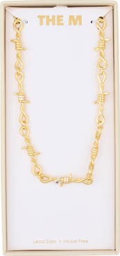 The M Jewelers Bold Cubic Zirconia Barbwire Necklace