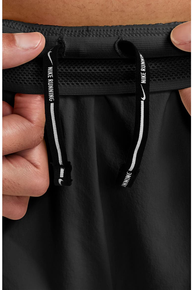Dri-FIT AeroSwift Running Shorts, Alternate, color, BLACK/WHITE