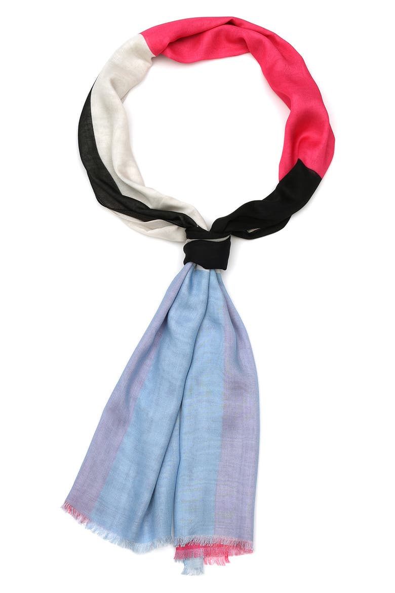 colorblock oblong scarf, Alternate, color, PINK MULTI