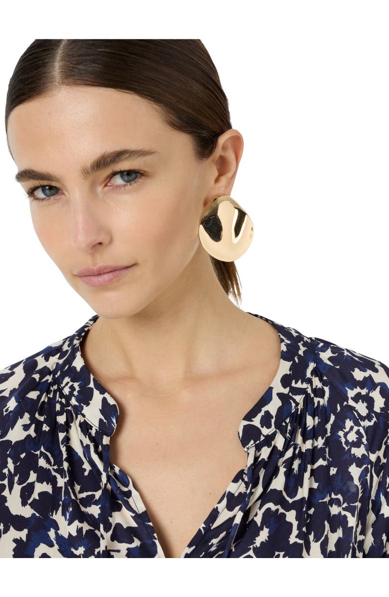 GERARD DAREL Raliah Floral Print V-Neck Dress, Alternate, color, Ink