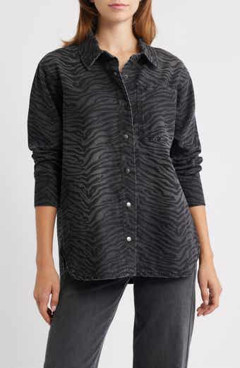 PTCL Ainhoanon Zebra Print Denim Shacket