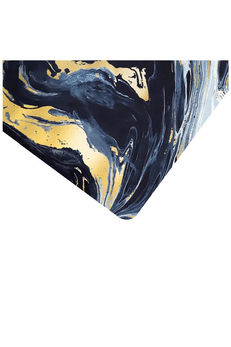 Marble Print Set of 4 Placemats, Alternate, color, BLUE
