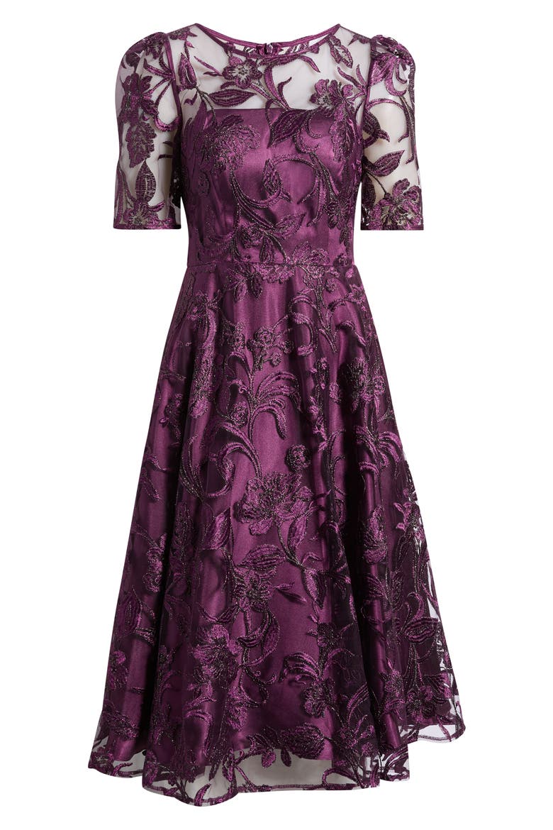 Beaded Cocktail Dress, Alternate, color, PLUM