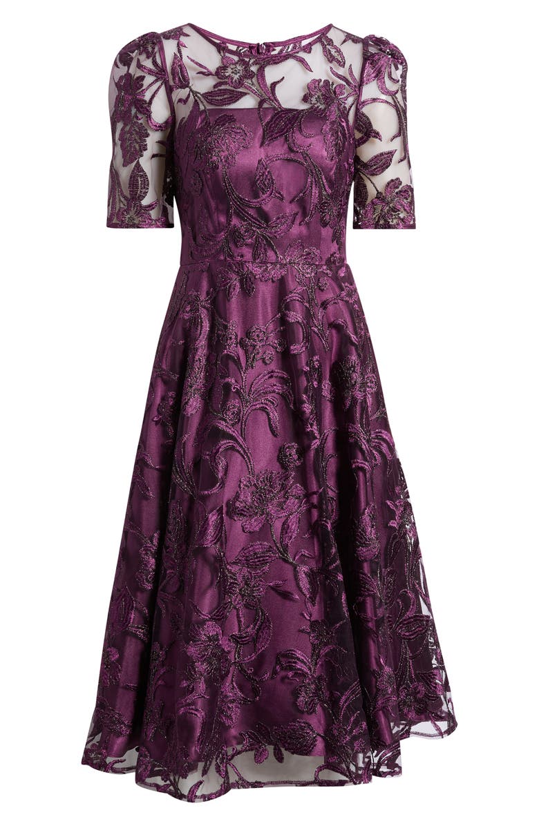 Eliza J Beaded Cocktail Dress, Alternate, color, Plum