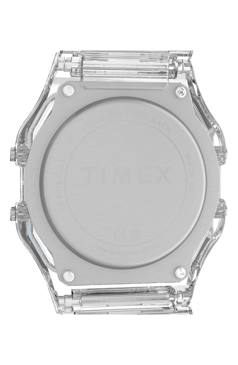 Timex<sup>®</sup> Timex T80 34mm Resin Strap Watch, Alternate, color, Grey