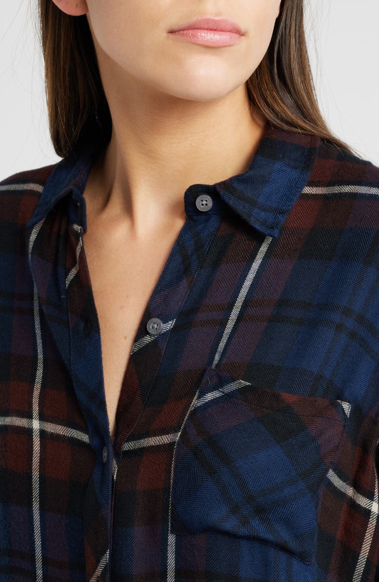 Rails Hunter Plaid Button-Up Shirt, Alternate, color, Chestnut Birch Navy