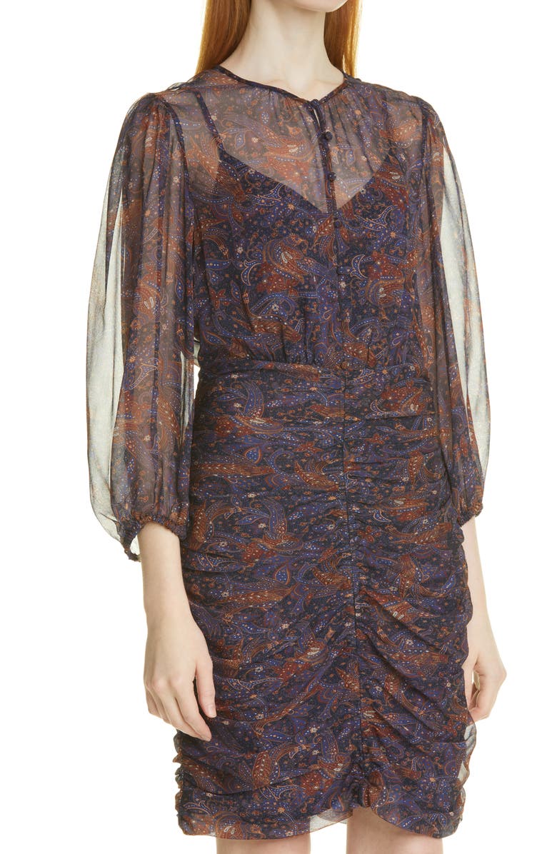 Veronica Beard Kerri Silk Dress, Alternate, color, 