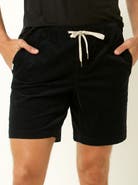 Single Stitch Drawstring Corduroy Shorts