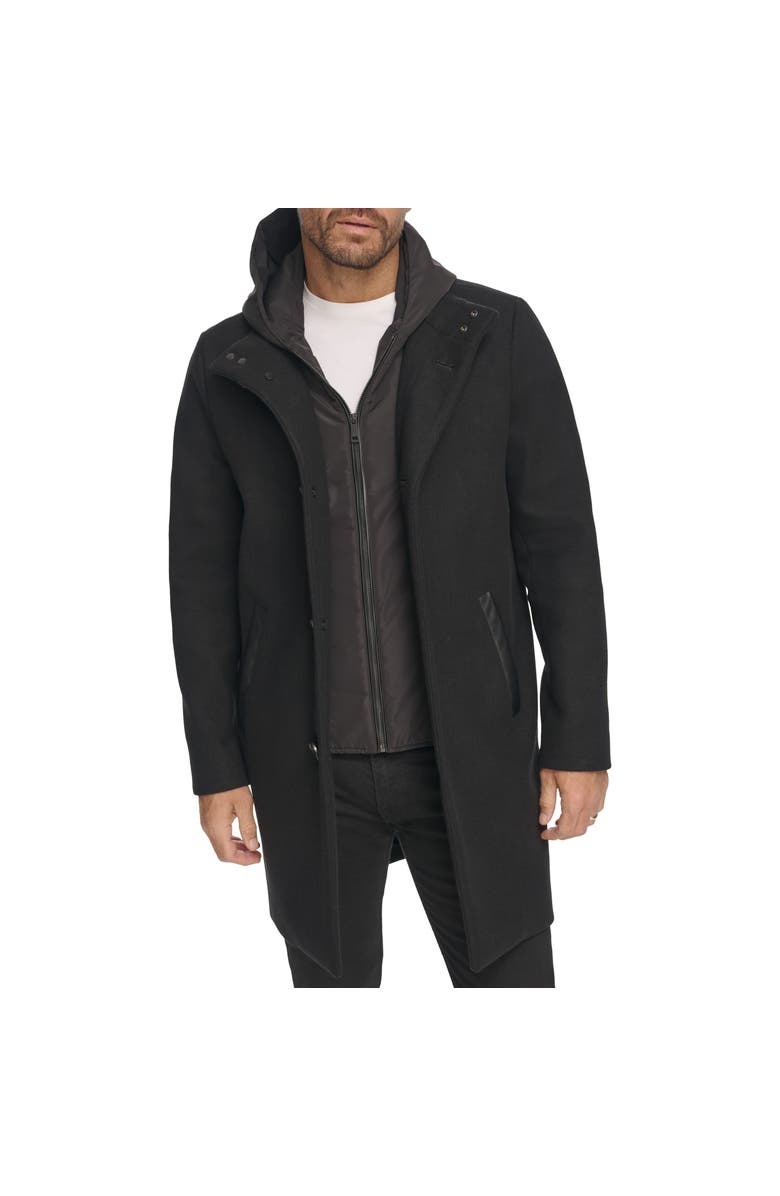 Kenneth Cole Men's Wool Car Coat, Alternate, color, Black