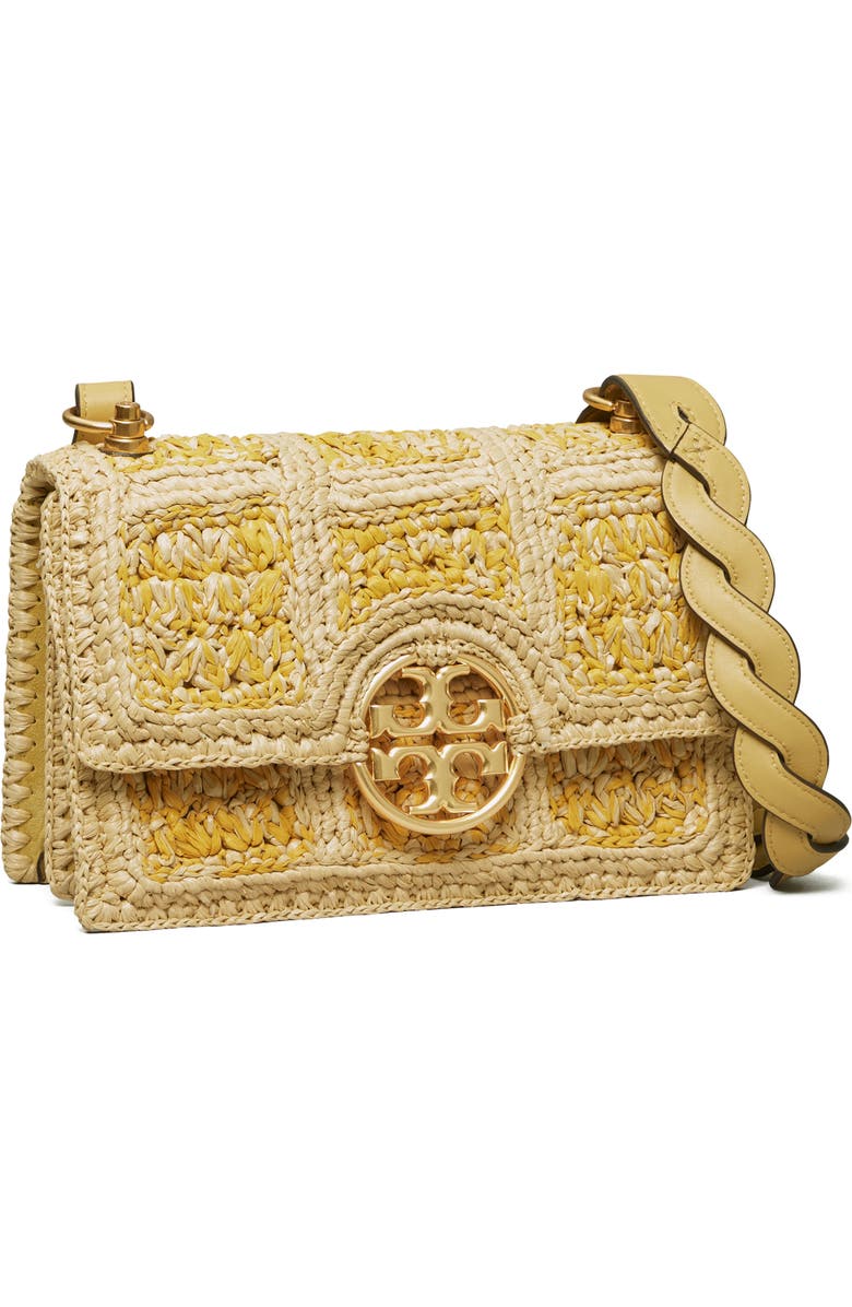 Tory Burch Miller Raffia Crochet Shoulder Bag, Alternate, color,