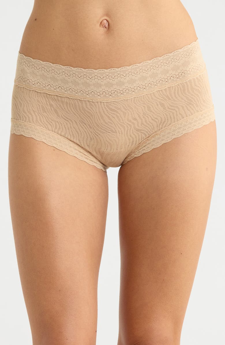 MeUndies Allover Lace Hipster Briefs, Main, color, Latte Zebra