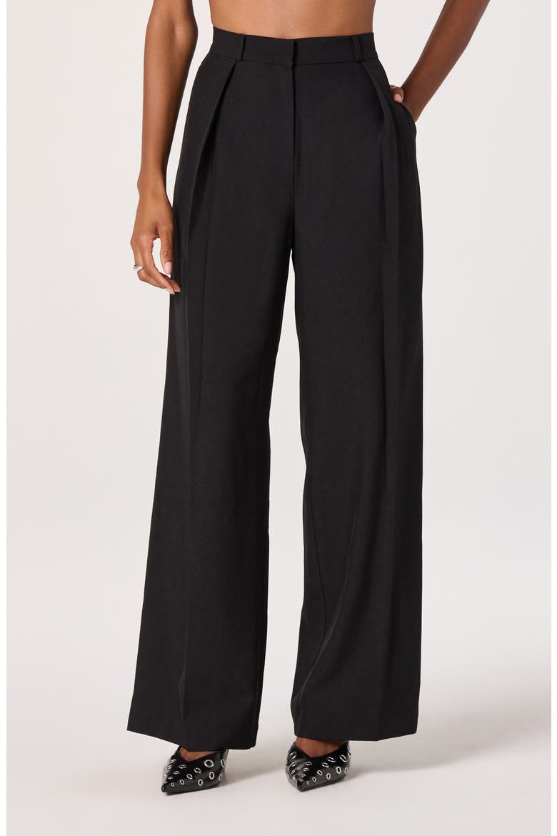 Pleated Pants, Alternate, color, BLACK